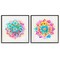 Stupell Industries Bright Boho Mandalas 2pc Framed Giclee Wall Art Set Design by Andrea Haase